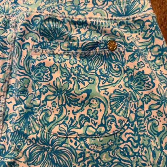 Lilly Pulitzer Hainsley Knit Jogger Pant Resort White Took Me By Sunrise Small - Picture 7 of 11